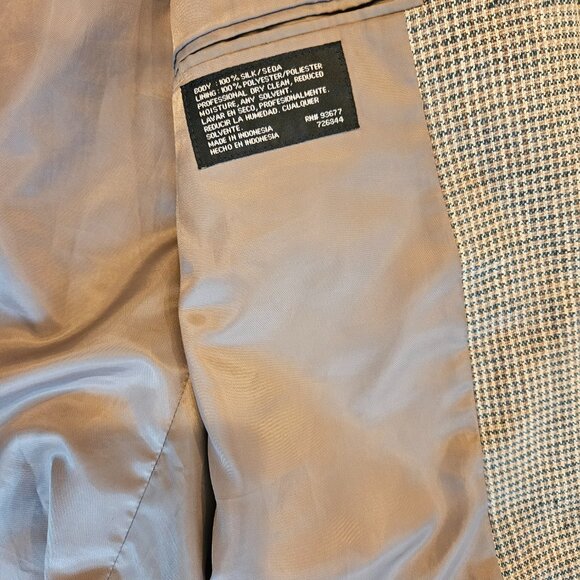 Towncraft Men's Vintage Houndstooth Sport Coat Blazer Suit Jacket 100% Silk 40S - Picture 8 of 8